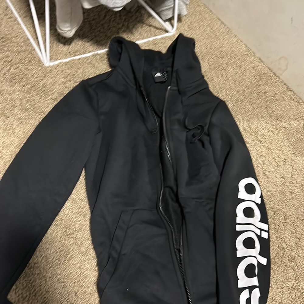 Black adidas zip up